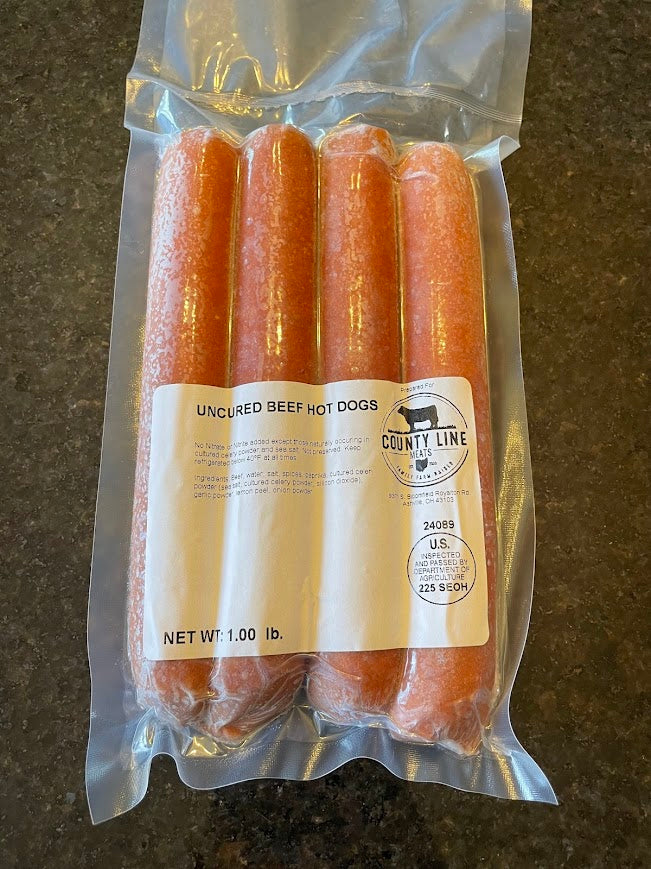 Beef Hot Dogs 1/4 lb  4/pack