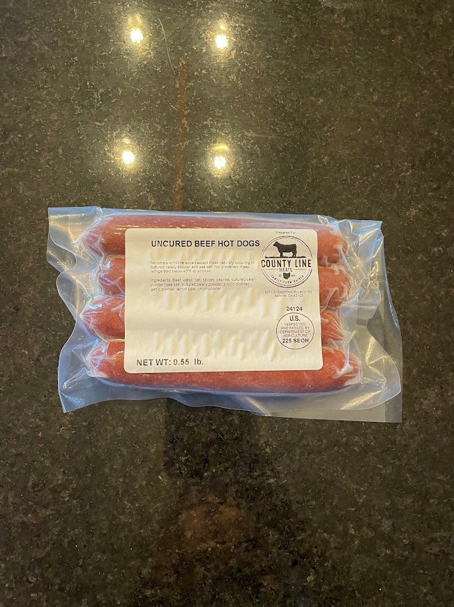 Beef Hot Dogs 1/8 lb  8/pack